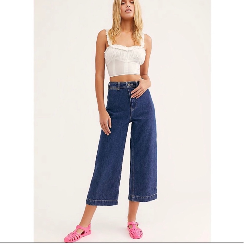 NWOT Free People Devon Wide Leg Jean